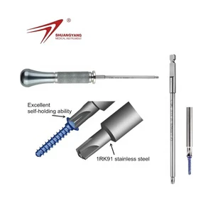CE Certified Cranio Maxillofacial Screwdriver Set With Screw Holder And Coupling Handles 1.5mm & 2.0mm Maxillofacial Surgical