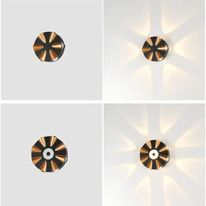 Outdoor IP65 Waterproof LED Wall Lamp Round Shape for Garden Courtyard Stair Aisle Decoration