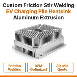 Custom Friction Stir Welding High Power EV Charging Pile Heatsink Aluminum Extrusion
