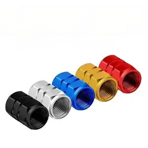 4-Pack Stainless Steel Aluminum Alloy Luxury Car Valve Cap-Dust-proof Air Leakage-proof Universal Fit Easy Installation Colorful