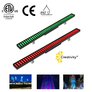 High Brightness 120W 150W 200W 300W AC100-277V DMX Wireless Wifi Waterproof RGBW RGB LED Linear Wall Washers for Tall Buildings