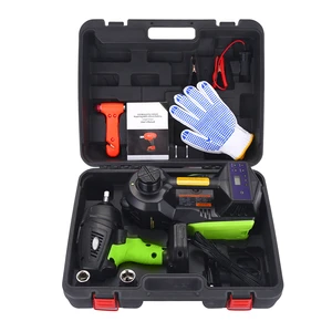 3T 5T 12V DC Electric Hydraulic Car Lift Jack With Lights Impact Wrench Tool Kit Portable Multifunction