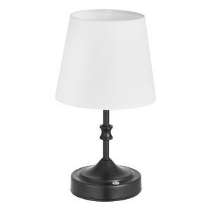 Cordless 5200mAh Rechargeable Battery Small Desk Lamp with 3-Level Brightness 2700-3000K Fabric Shade 3000K Color Table Lamps