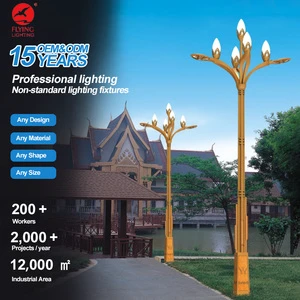 Customized Modern Landscape Pole Light IP65 Aluminum AC 110V/220V LED Column Garden Lamp Outdoor Decorative