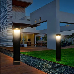 Aluminum LED Lawn Light Simple Outdoor Garden Park Landscape IP65 Rating Solar Lamp Aluminum Shade AC 85-265V 6000K Daylight