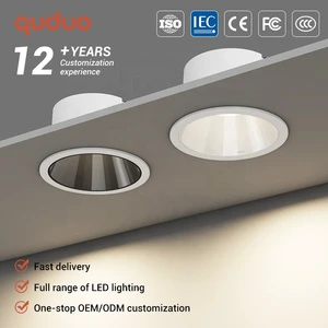 Anti Glare Design Three Colors Change Commercial Lighting Home Office Hotel Aluminum 7W Ceiling Recessed LED Downlight