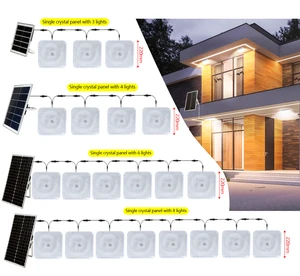 Modern Round IP65 LED Solar Garden Ceiling Lamp with Remote Control Induction 40W-300W