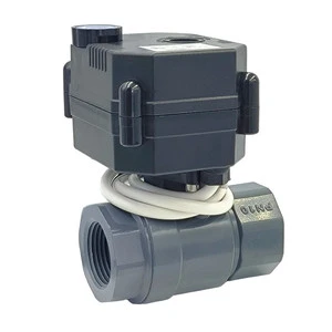 Factory Solid Quality DN8 15 20 25 32 Brass Pvc Plastic Stainless Steel Ss304 Normally Open Closed Electric Motorized Ball Valve