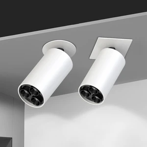 Round Square Ceiling Mounted Adjustable Led Cylinders Commercial Spot Light Cob Cylinder Led Downlight