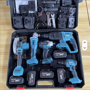 16-Piece Cordless Power Tool Combo Kit OEM Bulk Wholesale Brushless Angle Grinder Wrench Drill Set for Workshop