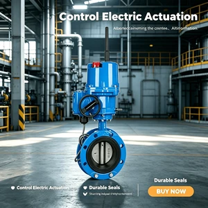 Turbo Jinwei Water/Steam/Oil/Gas Applicable DN50-DN2000 1 Year Warranty Electric Flanged Butterfly Valve