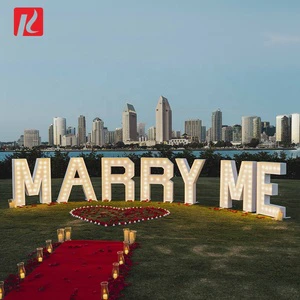Kexian Custom 4ft Light Up Letters LED Marquee Letter Marry Me Illuminated Marquee Letters For Wedding Decoration