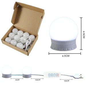 Modern 80 DC 5V LED Mirror Light Bulbs 3 Color DIY Makeup Touch On/Off Switch Lamps Aluminum Bathroom Vanity Lighting AL Xinyi