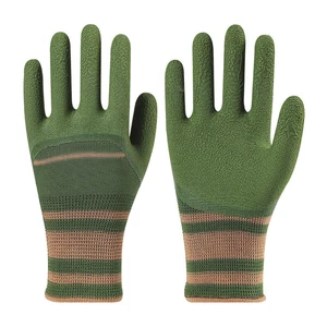Breathable Knitted Cuff Ambidextrous Garden Work Gloves With Anti-Slip Puncture-resistant Cut-resistant Palm Outdoor Gardening