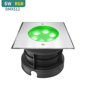 6W Hot Sale Led in Ground Light Dmx512 Control IP68 316L Stainless Steel Garden Light