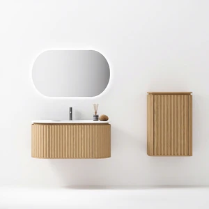 Modern Large Capacity Floating Wall-mounted Bathroom Cabinet Vanity With Mirror For Stylish Family Bathroom