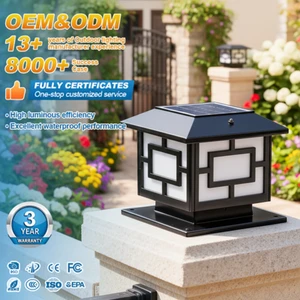 Hot Sale IP65 0.5W-8W Customizable Small Pillar Aluminum Acrylic High Luminous Efficiency Outdoor Solar LED Garden Lights