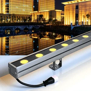 LED Linear Wall Washer Light 24W Anti Glare RGBW DMX512 Commercial Bridge Line Light for Exterior Building Facade Lighting