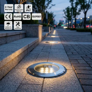 Wholesale SS Outdoor White LED Underground Buried Light IP67 Pathway Recessed Inground Lamp For Resort Park Landscape Lighting