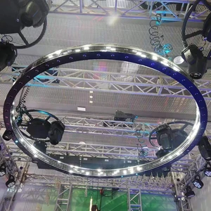 DMX Kinetic Lifting Winch Led Shining Circle Ring