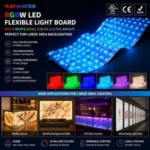 3-in-1 Colorful RGB 300leds SMD5050 Ultra Thin Bendable Led Sheet 6led Cuttable DC24V Led Sheets 30W Led Panel Sheet Bar Counter