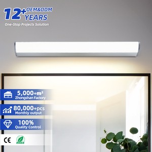 IP44 Waterproof Modern LED Bathroom Vanity Light Linear Wall Mirror Front Lamp Surface Mounted Wall Light Fixtures for Hotel