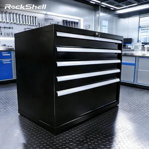Rockshell Workbench Tool Cabinet Industrial Tool Cabinet Heavy Load Drawer Slide Rail Repair Tool Cabinet For Auto Repair Shop