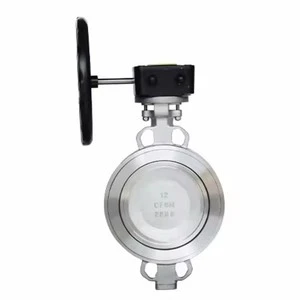 High Performance Butterfly Valve with Double Eccentric Turbine Clamping Customized Design Direct Sale From China Manual Power