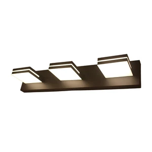 OEM Wholesale Modern LED Black Bathroom Vanity Lights Nordic Minimalist 360° Rotatable Acrylic Vanity Light Fixtures Over Mirror