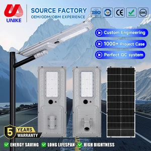 High Recommend Outdoor IP65 Waterproof Road Lamp Galvanized Metal Plate 200W 300W 400W All in One LED Solar Street Light