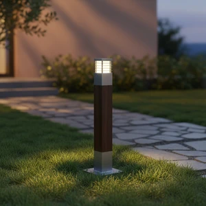 New IP65 Waterproof Solar Powered LED Aluminum Garden Landscape Bollard Light with Light Sensor Control