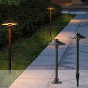 Wholesale Outdoor LED Umbrella Inserted Lawn Lamp 7W IP65 Waterproof Aluminum Body Multi-Color Temperature 120 Beam Lawn Light