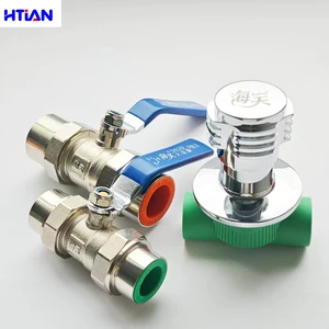 PPR Pipe Material Brass Ball Valve Of All Types Green White And Orange Pipe Fittings