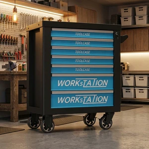 Roller Trolley Cabinet Chest Garage Workshop Tool Box For Car Repair Kit DIY OEM/ OBM With 7 Drawers Keyed Locking System