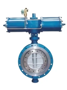 Pneumatic Actuated Butterfly Valve Industrial Process Control Butterfly Valve