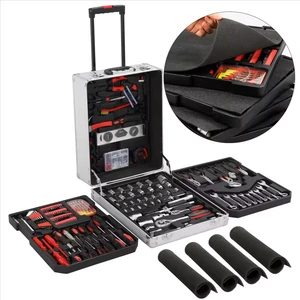 Customized Design Aluminum case 186pcs swiss Kraft Household Automotive Tools Set for Car Repairing