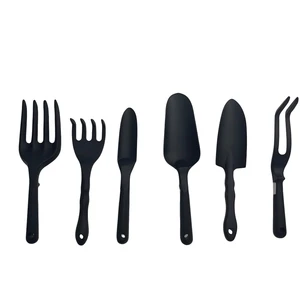Gardening Tools Kit Set with Garden Trolley Watering Can Shovel Rake Fork Outdoor Set