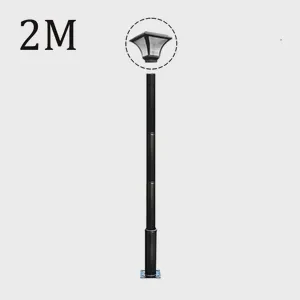 2 Meter Diameter 76mm IP65 LED Street Lamp Pole Connector Stainless Steel Landscape Lighting Support 3500K Warm White AC 85-265V