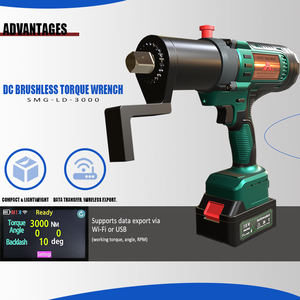 3000Nm Electric Torque Wrench (2213 Ft-lbs) 18V Brushless For Wind Power Turbine And Steel Bridge Construction Bolting