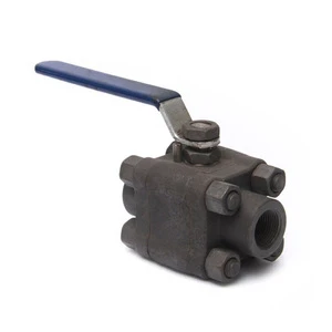 High Quality Three Piece Threaded Forged Steel Ball Valve