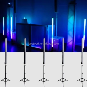 Ibestwork Stage LED Tube Light IP65 Waterproof DMX512 Controlled RGB with PC Housing for Party Lighting DC24V