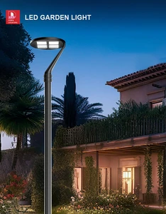 Dawn High Lumen 30W-150W AC LED Garden Light IP65 Asymmetric Post Top Area Lamp with Photocell TUV CE CB for Landscape