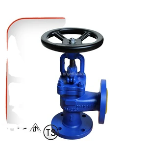 DIN Standard GS-C25 Flanged Angle Type Bellow Sealed Globe Valve