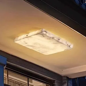 Outdoor IP65 LED Waterproof Ceiling Light Faux Marble Design Motion Sensor for Villa Courtyard Garden Corridor Balcony