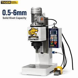 TIGER Desktop Pneumatic Orbital Riveting Machine 0.5-6mm 9kN For Automotive Brake Pad Assembly CE