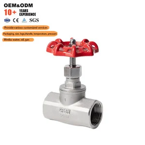 Factory Custom 304 316 Stainless Steel Gate Valve Female 1/2 Inch 2 Inch Threaded Valve Plumbing Control Gate Valve