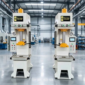 Single Column Hydraulic Press Machine YQ41-63T Motor Pump PLC Core Components 220/380V Stamping Bending Blanking Equipment