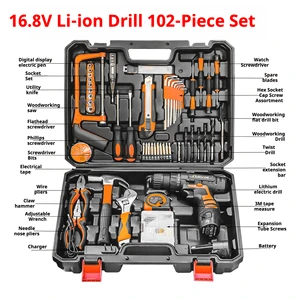 High Power Brushless Electric Wrench Set Multifunctional Auto Repair Household Tool Lithium Battery Rechargeable Impact Tool OEM
