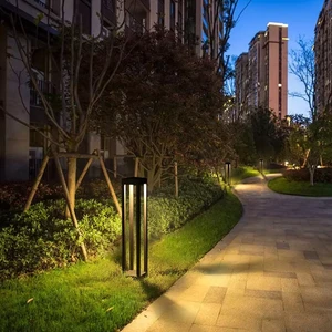 Modern Simple Cut LED Lawn Lamp IP65 Rating Outdoor Garden Square Landscape Lighting for House Hotel Community