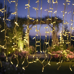 Christmas LED Waterfalls Icicle Fairy Garlands String Lights IP67 Rated Landscape Outdoor Eaves Garden Street Decoration